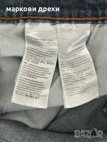 Calvin Klein Jeans Slim Fit - dark-blue denim 34, снимка 9 - Дънки - 54101722