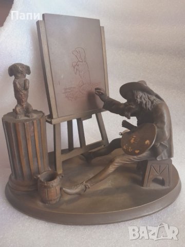 Изящна,детайлна,бронзова скулптура от началото на 20-ти век, снимка 1 - Антикварни и старинни предмети - 38390455