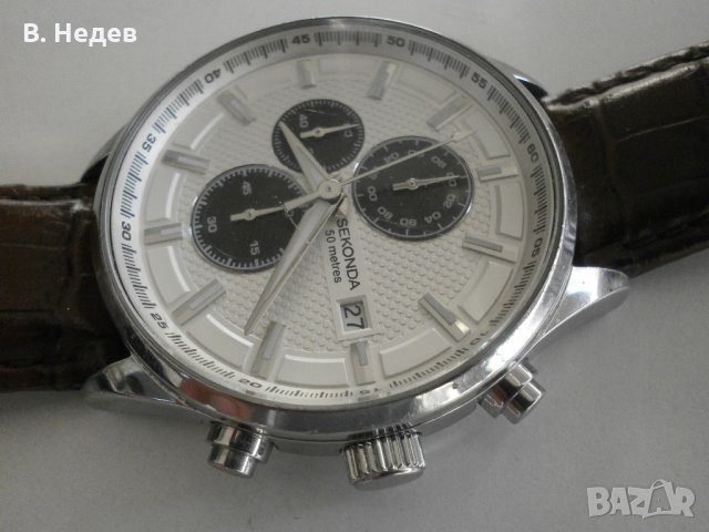 SEKONDA, quartz, chonograph, British design, Japan mvt, снимка 2 - Мъжки - 29894339