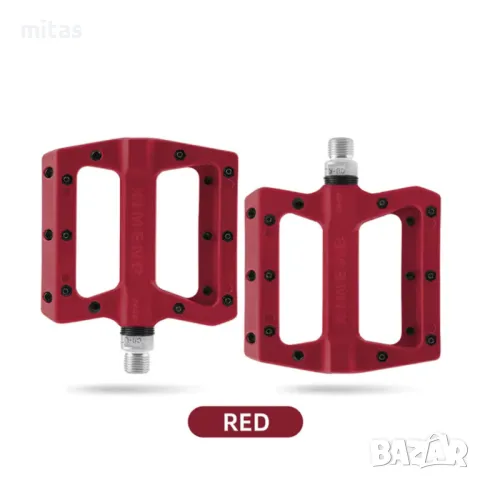 Композитни педали за велосипед, Машинни лагери, Пинове, Плоски, Цветни, снимка 4 - Части за велосипеди - 47752588