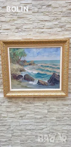 Българска картина- Морски Пейзаж- Наполеон Алеков 1950