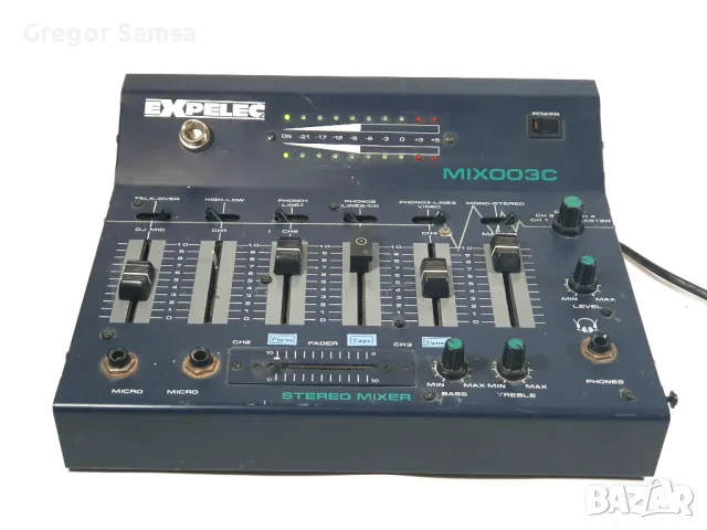 Аудио миксер EXPELEC MIX003C DJ пулт 4-Канален Френски Аналогов Смесител 