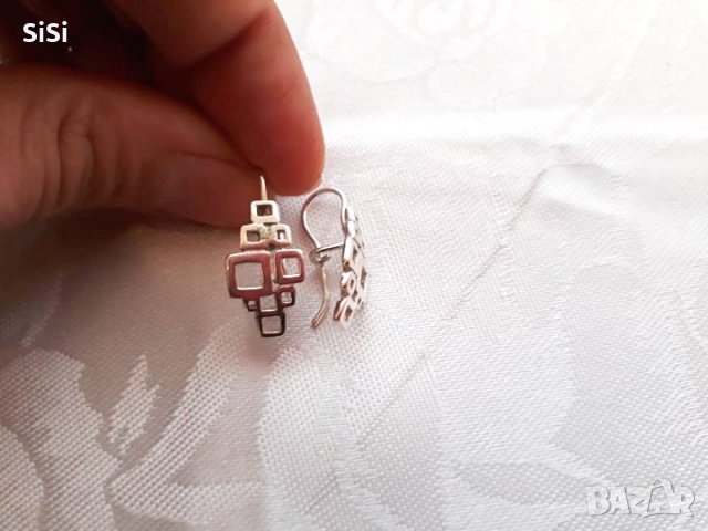 Сребърни Обеци , снимка 3 - Обеци - 21309086