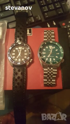 сейко seiko зелен и черен перфектни като нови