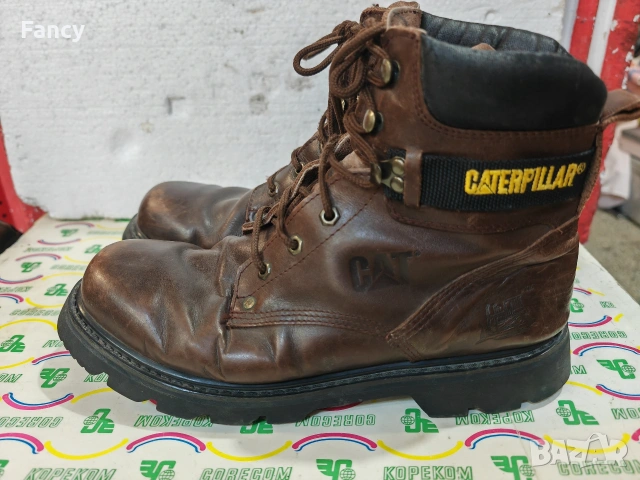 Мъжки кожени боти Caterpillar 45 номер , снимка 5 - Мъжки боти - 53335489