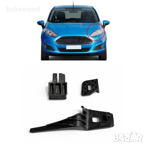Комплект щипки за захващане на фар за Ford Fiesta MK6 Facelift, снимка 3 - Части - 54193648