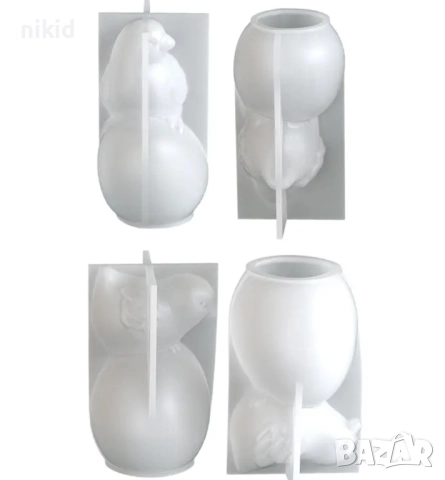 3D Пиле пиненце върху яйце силиконов молд форма смола гипс шоколад свещ Великден декор , снимка 7 - Форми - 52820296