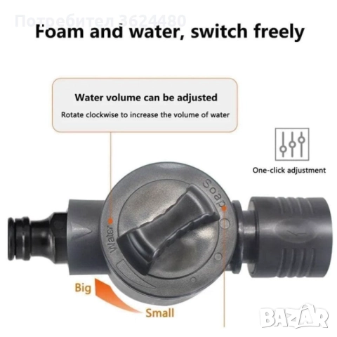 Накрайник за пяна за измиване на автомобил 4525, снимка 7 - Други стоки за дома - 52644383