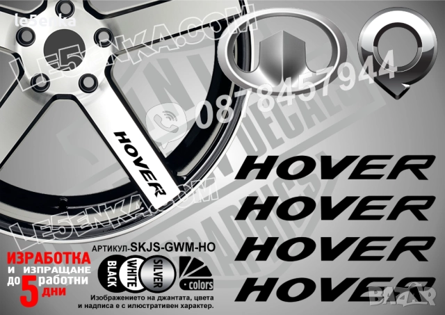 Hover надписи за спици