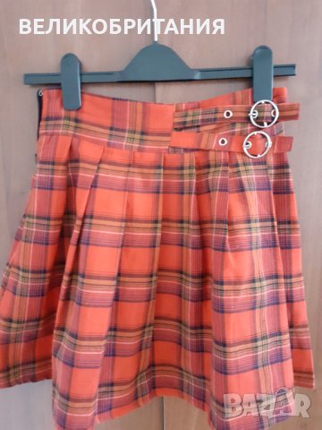 Дамска пола на фирма SHEIN...шотландско каре 1012, снимка 2 - Поли - 37242958