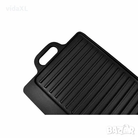 vidaXL Чугунена плоча за печене с две лица, 50x23 см, снимка 3 - Съдове за готвене - 56147624