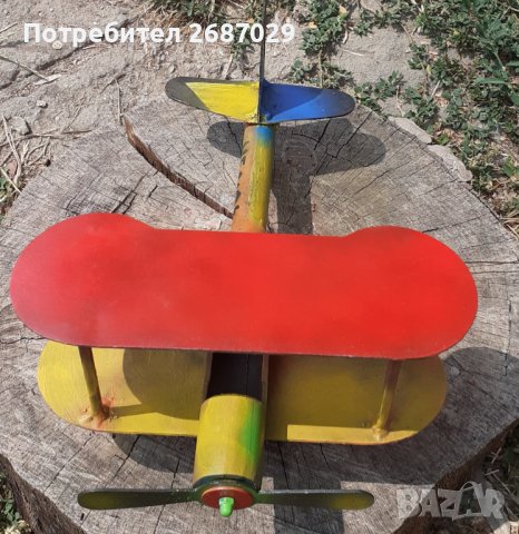  Биплан - Самолет от метал, висящ модел на самолет за красота, снимка 6 - Други - 37534060