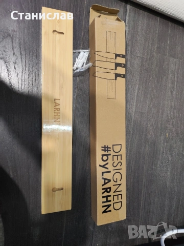 Магнитна стойка за ножове от бамбук, снимка 2 - Други стоки за дома - 54282104