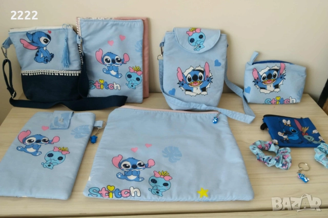  Текстилна папка ,голям несесер Стич за учебници , лаптоп и др., снимка 8 - Учебници, учебни тетрадки - 51692903