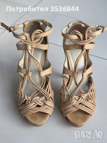 Кожени сандали на платформа Top shop, 39 номер, снимка 3 - Сандали - 52965170