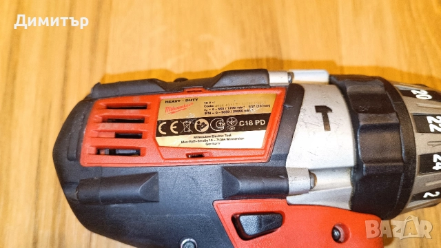 Milwaukee C18 PD тяло на винтоверт, снимка 7 - Винтоверти - 52998448