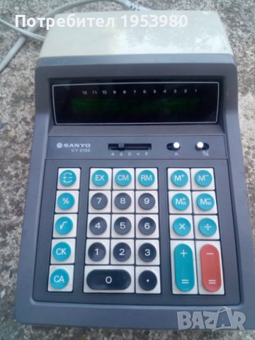Стар електронен калкулатор Sanyo CY 2132, снимка 3 - Антикварни и старинни предмети - 42140782