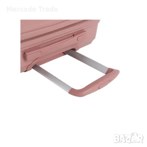 Куфар с колелца Mercado Тrade, 33л., Розов, снимка 4 - Куфари - 47412320