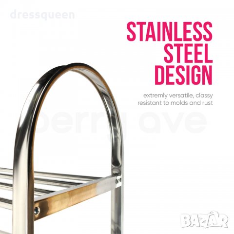 2480 Стелаж за обувки Метален с 5 и 6 рафта, снимка 7 - Други стоки за дома - 30760884