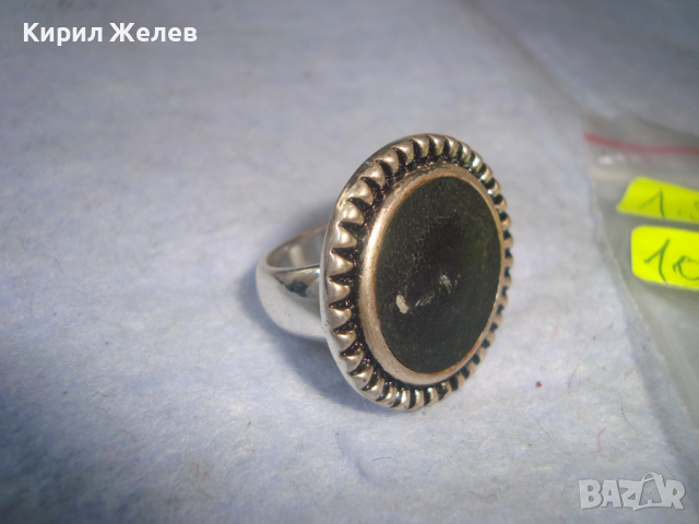 ПОСРЕБРЕН АРТ ДЕКО КРАСИВ СТИЛЕН ПРЪСТЕН с АПЛИКИРАНА ЕСТЕСТВЕНА КОЖА 6613, снимка 2 - Пръстени - 36380896