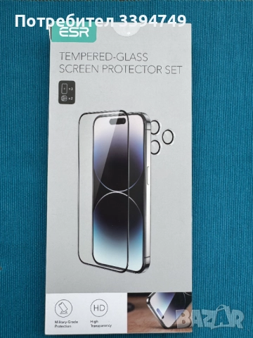 ESR Комплект Протектори за екран и лещите на камерите за Iphone 15 pro