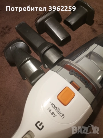 Ръчна прахосмукачка Gorenje MVC148FW, мокро или сухо всмукване, 100W, 14.8V, 0.7L, Бяла, снимка 2 - Прахосмукачки - 51827640