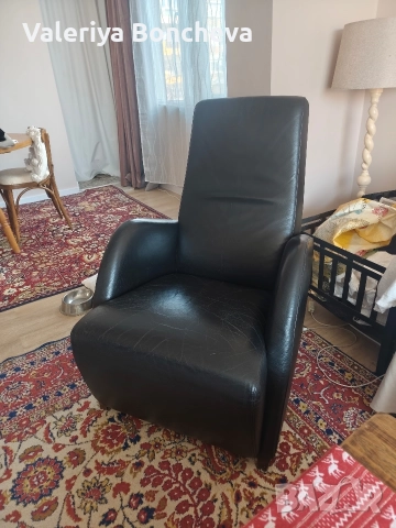 кресло от естествена кожа 