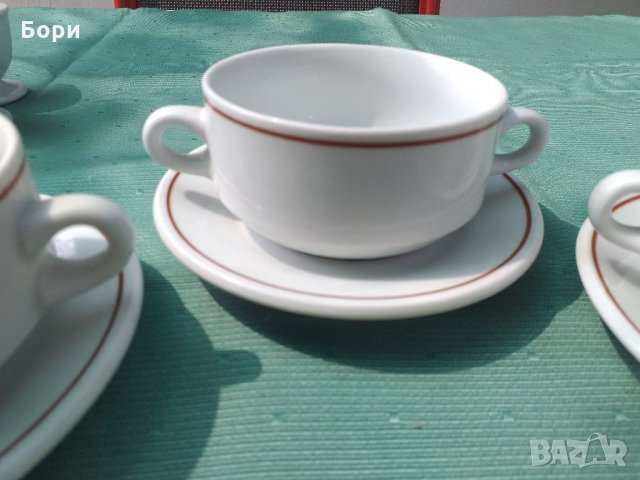 Порцеланови купи с чинийки, снимка 3 - Чинии - 33960999