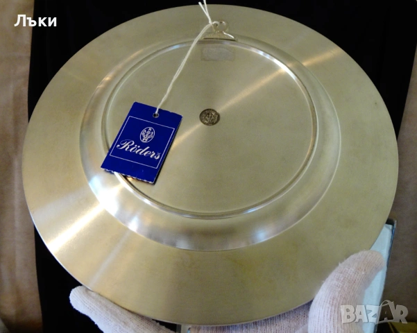 Калаена чиния,сребърна монета,етикет,калаена сватба. , снимка 5 - Антикварни и старинни предмети - 54160528