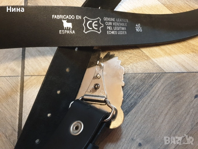 нов рокерски кожен колан, снимка 3 - Колани - 51945677