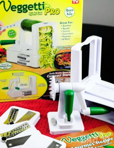 Veggetti Pro Ренде за спагети от зеленчуци, снимка 6 - Аксесоари за кухня - 39716305