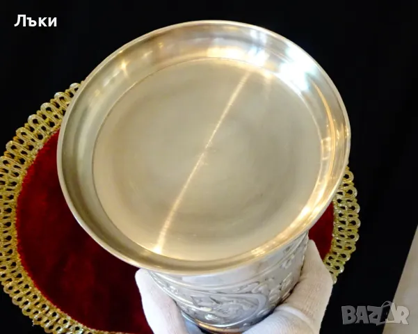 Халба от калай 1.5 л., 1.3 кг.,лов,покер. , снимка 14 - Антикварни и старинни предмети - 50235813