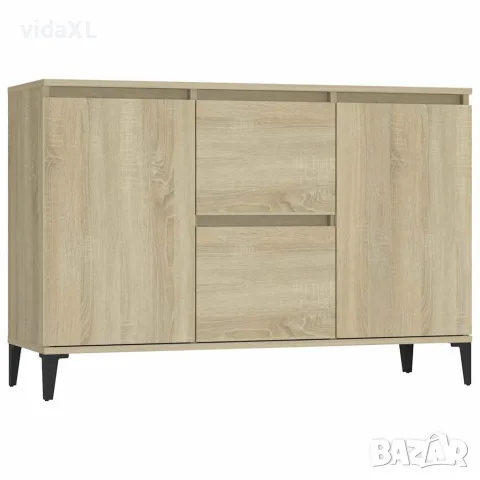 vidaXL Сайдборд, дъб сонома, 102x35x70 см, инженерно дърво