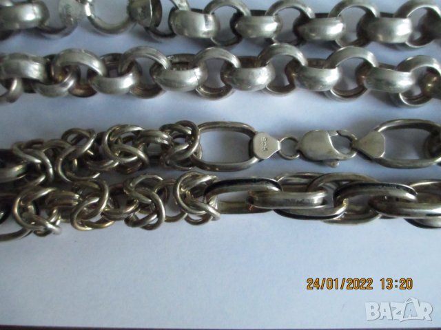Сребърни синджири, снимка 6 - Колиета, медальони, синджири - 17217101