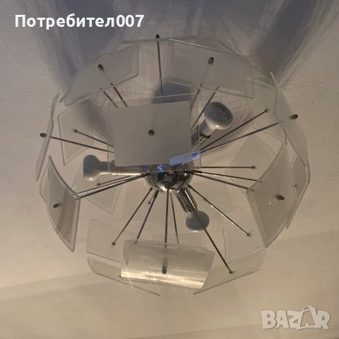 Ефектна лампа за таван 3 крушки E14 // +димируеми крушки // +димер