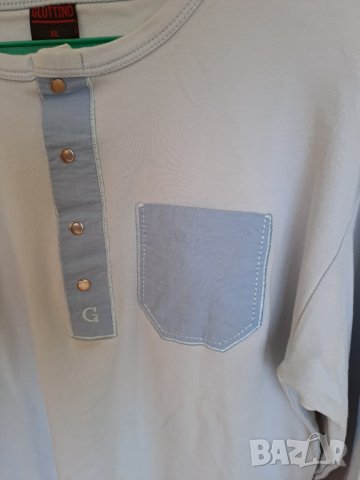 Блуза дълъг ръкав с джоб светлосиня 100 % памук, снимка 4 - Блузи - 38500302