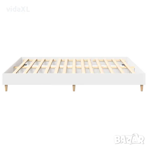 vidaXL Рамка за легло без матрак Бяла 180x200 см инженерно дърво, снимка 6 - Спални и легла - 56147028