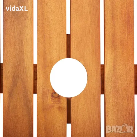 vidaXL Градинска маса, 215x90x74 см, акация масив, снимка 3 - Градински мебели, декорация  - 56147690