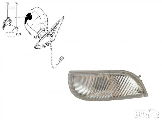 Мигач в огледалото за DACIA Logan 2012- Sandero 2012- RENAULT Sybmol 2013-Шоф.или Пасаж. страна