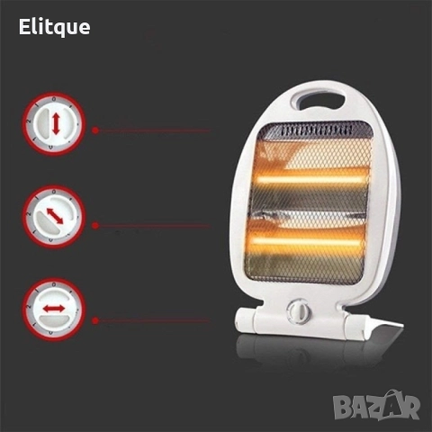 Кварцова печка за отопление с мощност от 800W и два отоплителни реотана DN1, снимка 4 - Друга електроника - 52832238