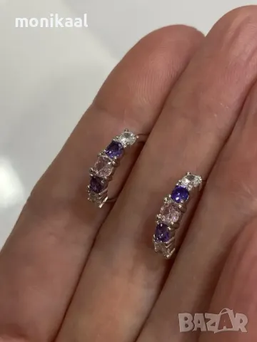 Нови сребърни обеци, снимка 3 - Колиета, медальони, синджири - 48894370