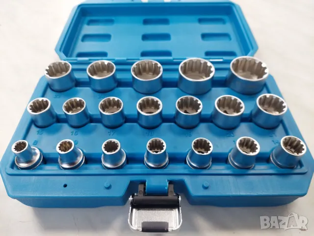 Комплект универсални вложки 1/2 ,метрични / инчови - 19 части части