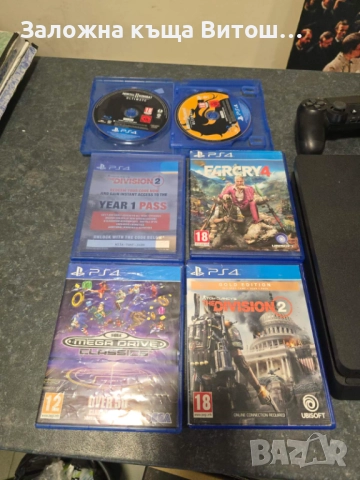 Playstation 4 Slim 6 игри един джойстик и кабели, снимка 4 - PlayStation конзоли - 52861188