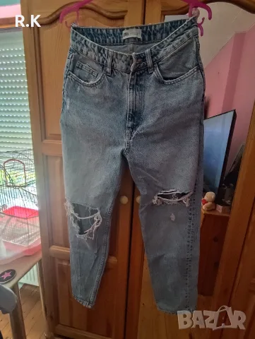 Дамски накъсани дънки Zara, размер 38 (M)