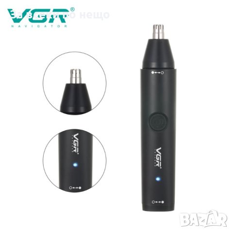 VGR V-613 2 в 1 Водоустойчив тример за нос, уши и оформяне, снимка 3 - Тримери - 40779287