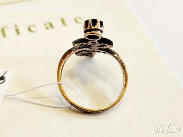 Златен пръстен с диаманти 3.45гр 00362-19, снимка 4 - Пръстени - 51353317