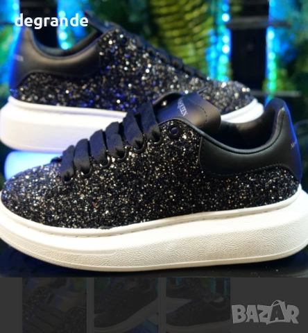 НАМАЛЕНИ Дамски сникърси Alexander McQUEEN цвят черно с камъчета