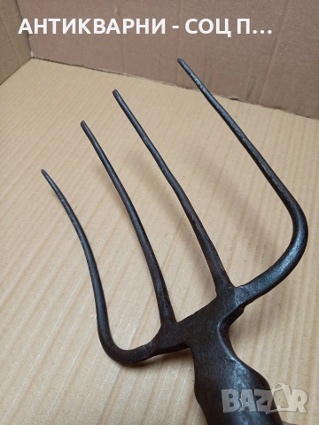 Соц Стара Кована Масивна Вила За Сено. Номер 579., снимка 9 - Антикварни и старинни предмети - 53168651