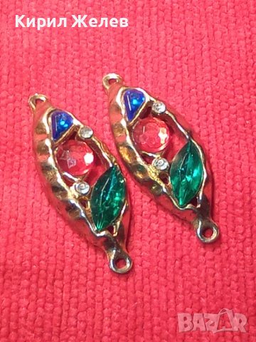 ДВЕ ПОЗЛАТЕНИ ЗВЕНА от АРТ ГРИВНА с ФАСЕТИРАНИ ЦВЕТНИ КРИСТАЛИ 27731, снимка 3 - Други - 37656828