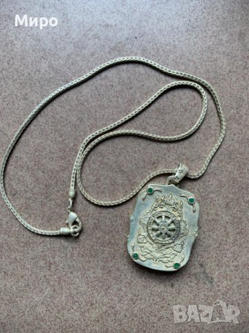 МЕДАЛЬОН ЛАНЕЦ ГЕРДАН АЗИАТСКО БОЖЕСТВО БУДА АЗИЯ , снимка 5 - Антикварни и старинни предмети - 42473020